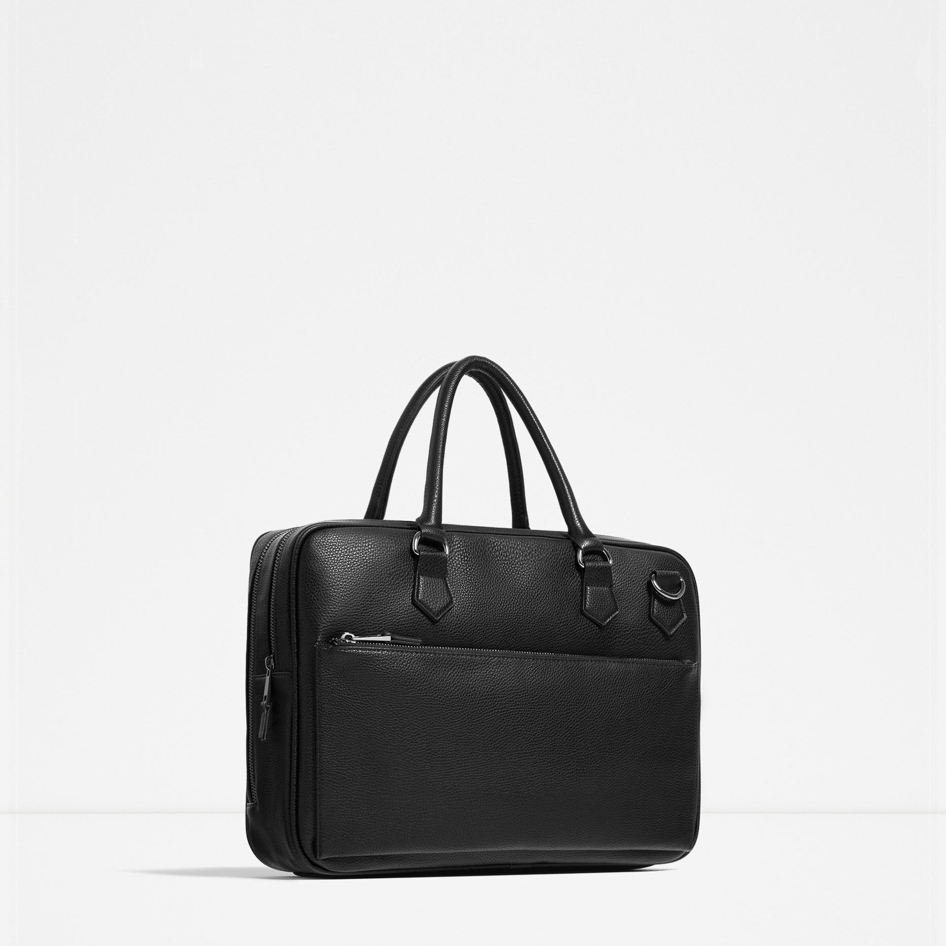 Zip Detail Briefcase - V collection