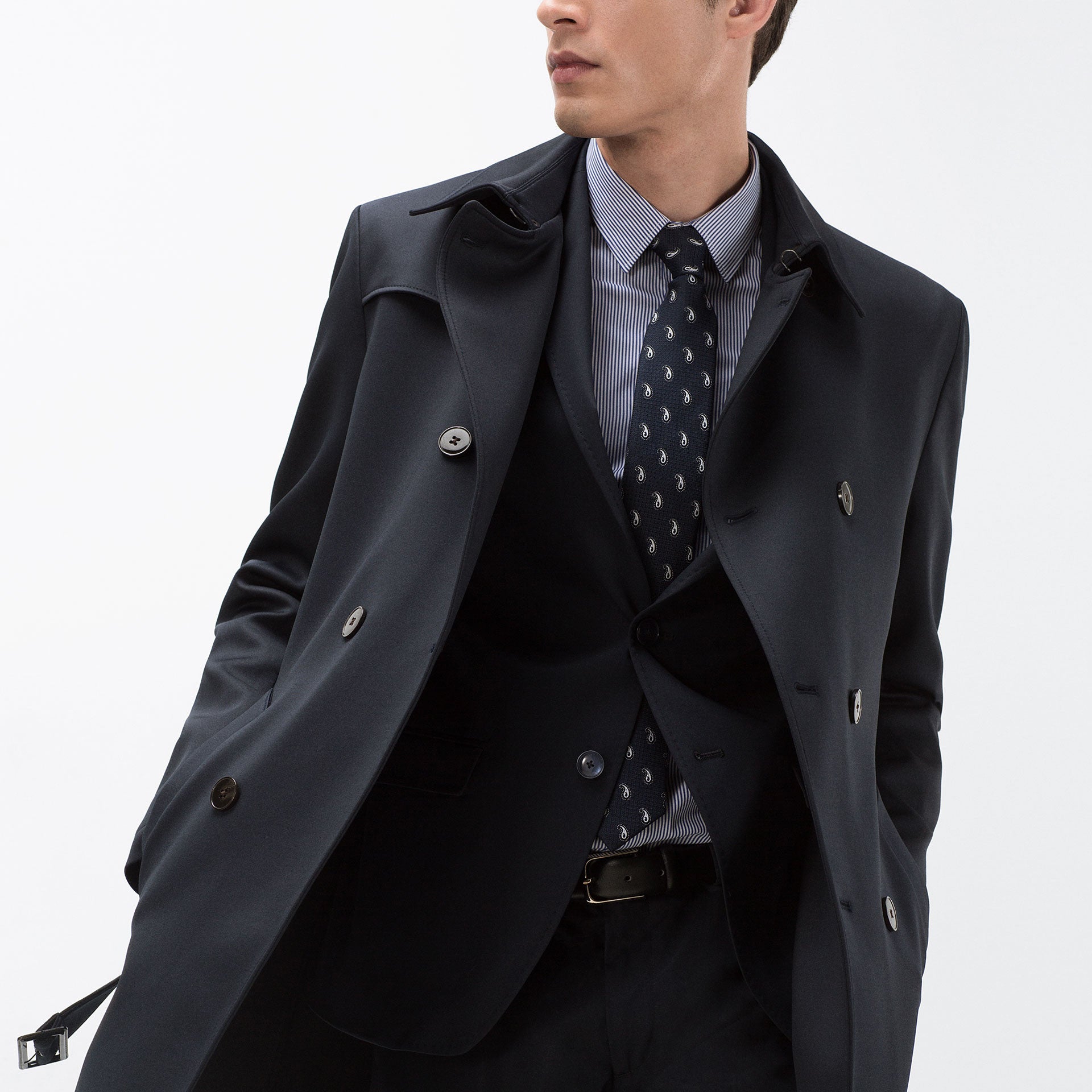 TRENCH COAT WITH DETACHABLE LINING